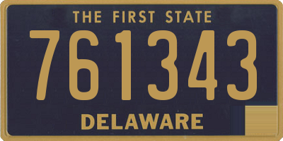 DE license plate 761343