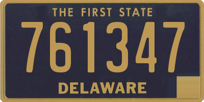 DE license plate 761347