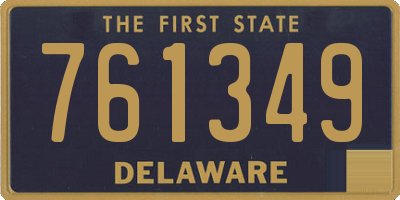 DE license plate 761349