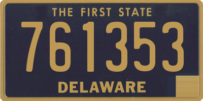 DE license plate 761353
