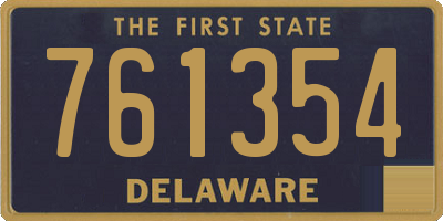 DE license plate 761354