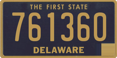 DE license plate 761360