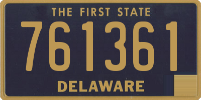 DE license plate 761361