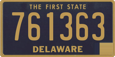 DE license plate 761363
