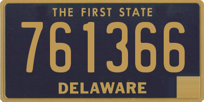 DE license plate 761366