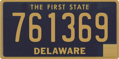 DE license plate 761369