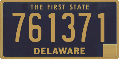 DE license plate 761371