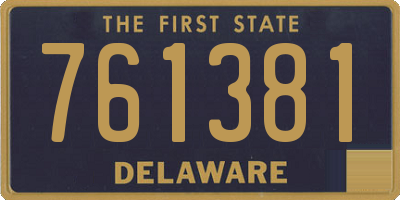 DE license plate 761381