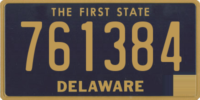 DE license plate 761384