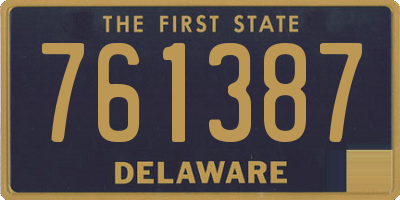 DE license plate 761387