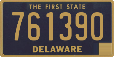DE license plate 761390