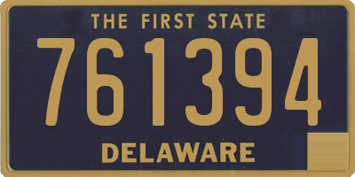 DE license plate 761394