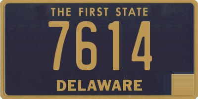 DE license plate 7614