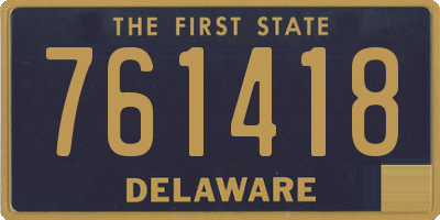 DE license plate 761418