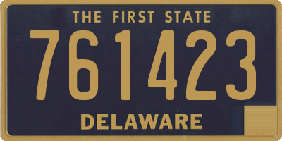 DE license plate 761423