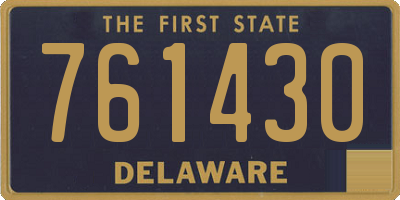 DE license plate 761430