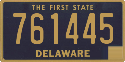 DE license plate 761445