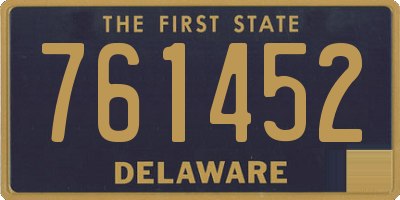 DE license plate 761452