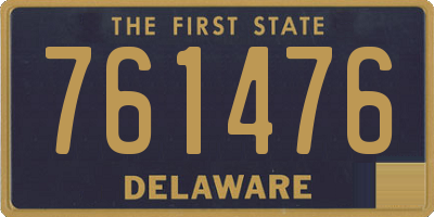 DE license plate 761476