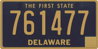 DE license plate 761477