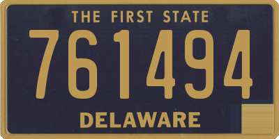 DE license plate 761494