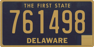 DE license plate 761498