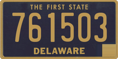 DE license plate 761503