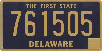 DE license plate 761505