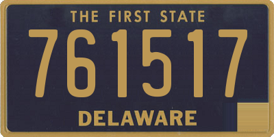 DE license plate 761517