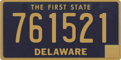 DE license plate 761521
