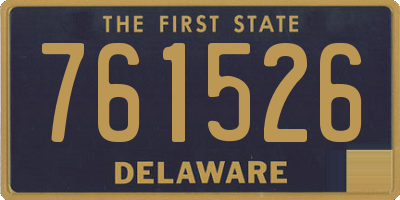 DE license plate 761526