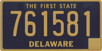 DE license plate 761581