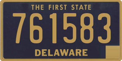 DE license plate 761583