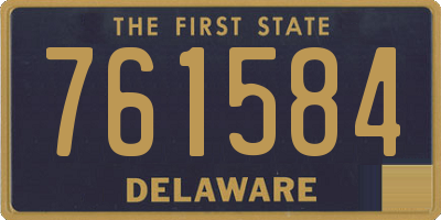 DE license plate 761584