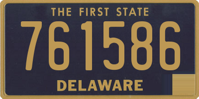 DE license plate 761586