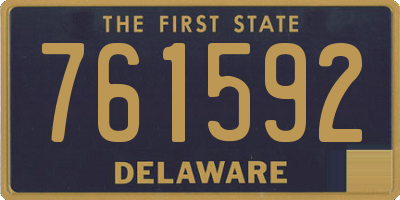 DE license plate 761592