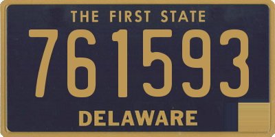 DE license plate 761593