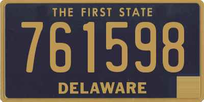 DE license plate 761598