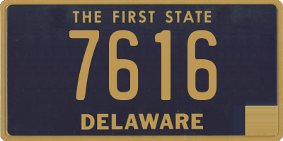 DE license plate 7616