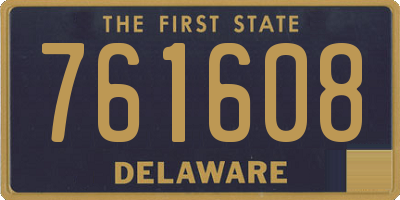 DE license plate 761608