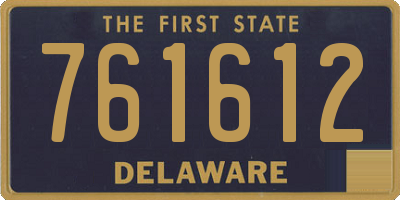 DE license plate 761612