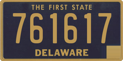 DE license plate 761617