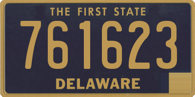 DE license plate 761623