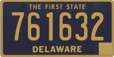 DE license plate 761632