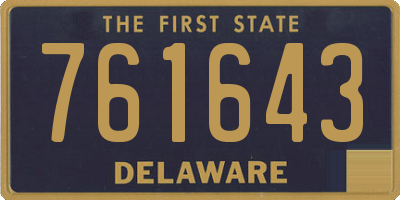 DE license plate 761643