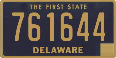 DE license plate 761644