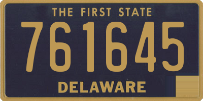 DE license plate 761645