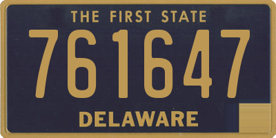 DE license plate 761647