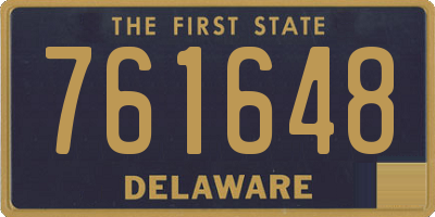 DE license plate 761648