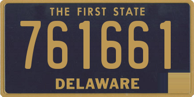 DE license plate 761661